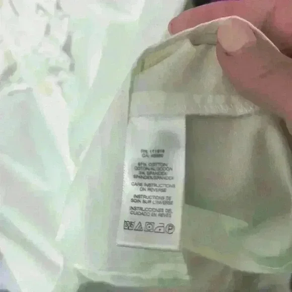 Micheal Micheal Kors Sz 8 Ivory Cream Ruffled Stretch Button Up item# 8J - Picture 4 of 5